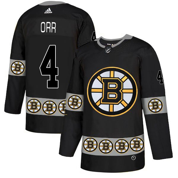 Men Boston Bruins #4 Orr Black Adidas Fashion NHL Jersey